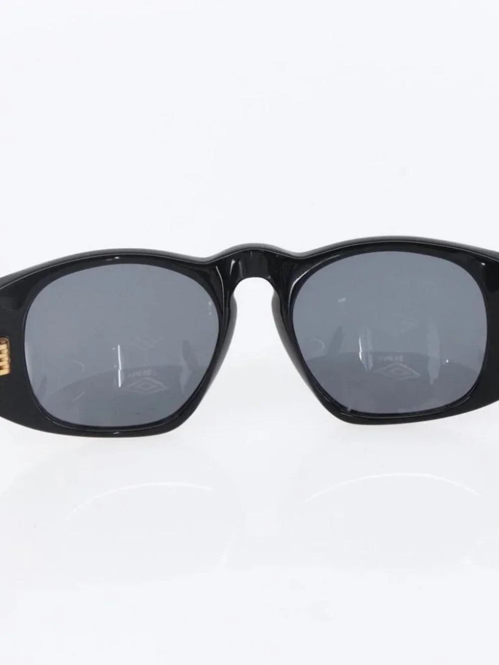 CHANEL COCO Mark Sunglasses plastic Black CC Auth 151144